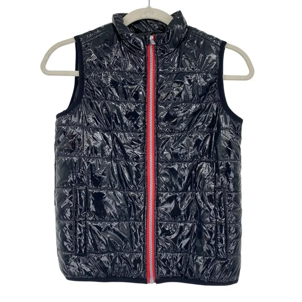 Calvin Klein Kids Youth Size 7 Black Shiny Puffer Vest